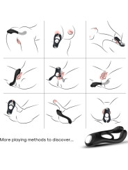 ANILLO VIBRADOR DOBLE PINZA NEGRO ARMONY 9 MODOS DE LA MARCA ARMONY FOR HIM