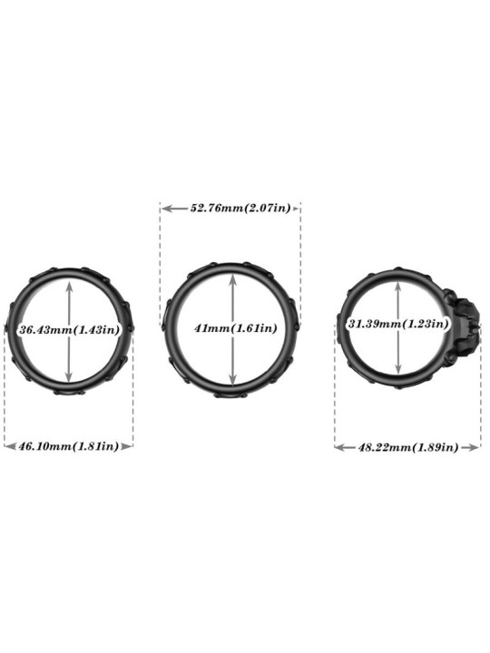 ANILLO PÉNICO CALAVERA SILICONA NEGRO ARMONY DE LA MARCA ARMONY FOR HIM