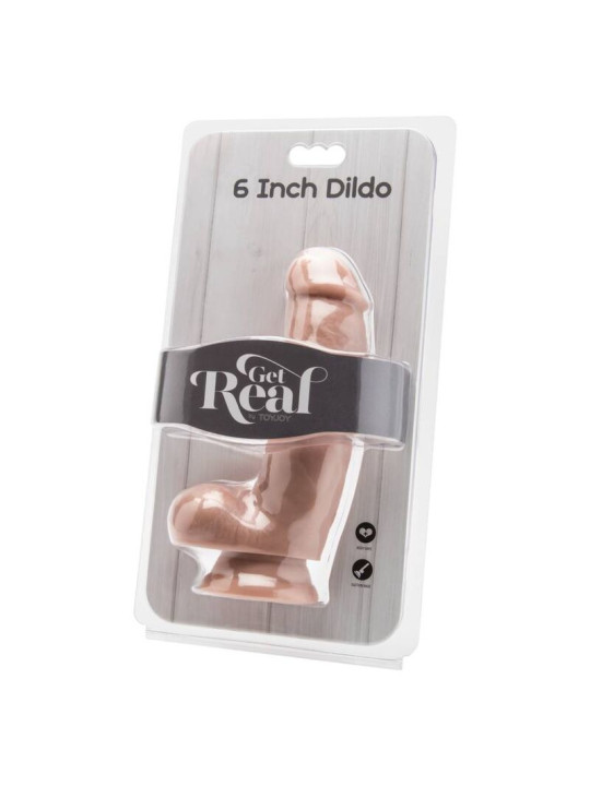 DILDO REALISTA 12 CM CON VENAS Y TESTÍCULOS DETALLADOS DE LA MARCA GET REAL