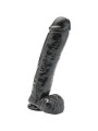 DILDO REALÍSTICO 28 CM PVC NEGRO CON TESTÍCULOS DE LA MARCA GET REAL