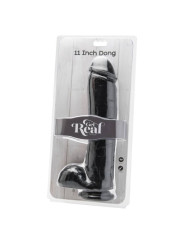 DILDO REALÍSTICO 28 CM PVC NEGRO CON TESTÍCULOS DE LA MARCA GET REAL