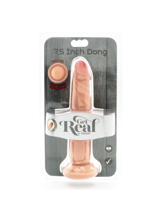 DONG REALISTA DUAL DENSITY 19 CM CON VENTOSA - GET REAL DE LA MARCA GET REAL