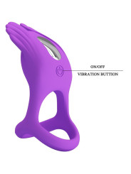 ANILLO VIBRADOR SILAS 7 MODOS SILICONA LILA DE LA MARCA PRETTY LOVE MALE
