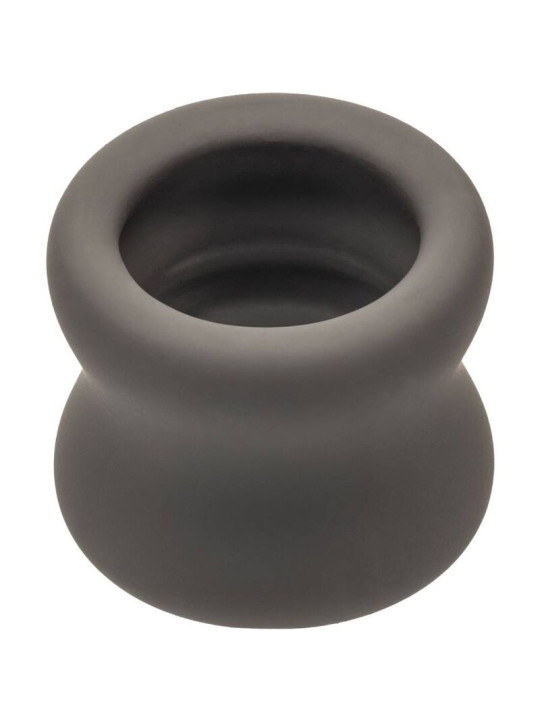 ANILLO ESCROTO DOBLE SILICONA LÍQUIDA ALPHA NEGRO DE LA MARCA CALEXOTICS