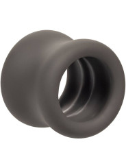 ANILLO ESCROTO DOBLE SILICONA LÍQUIDA ALPHA NEGRO DE LA MARCA CALEXOTICS