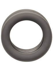 ANILLO ESCROTO DOBLE SILICONA LÍQUIDA ALPHA NEGRO DE LA MARCA CALEXOTICS