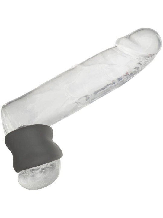 ANILLO ESCROTO DOBLE SILICONA LÍQUIDA ALPHA NEGRO DE LA MARCA CALEXOTICS