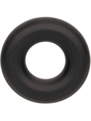 ANILLO PROLONGADOR DE SILICONA ALPHA MEDIO NEGRO DE LA MARCA CALEXOTICS