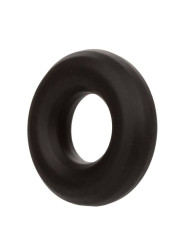 ANILLO PROLONGADOR DE SILICONA ALPHA MEDIO NEGRO DE LA MARCA CALEXOTICS