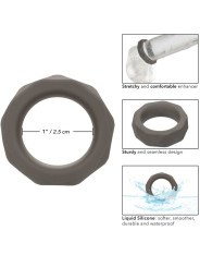 ANILLO PROLONGADOR DE SILICONA LÍQUIDA ALPHA GRIS DE LA MARCA CALEXOTICS