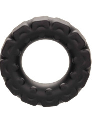 ANILLO PROLONGADOR DE SILICONA ALPHA NEGRO DE LA MARCA CALEXOTICS