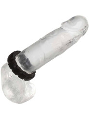 ANILLO PROLONGADOR DE SILICONA ALPHA NEGRO DE LA MARCA CALEXOTICS