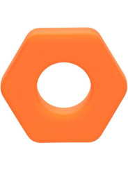 ANILLO SEXUAL SILICONA ALPHA PROLONG NARANJA DE LA MARCA CALEXOTICS