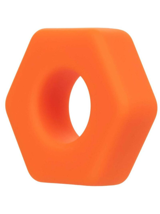 ANILLO SEXUAL SILICONA ALPHA PROLONG NARANJA DE LA MARCA CALEXOTICS