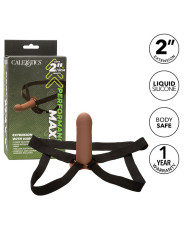 EXTENSIÓN CON ARNÉS PERFORMANCE MAXX PIEL MORENO DE LA MARCA CALEXOTICS
