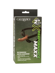 EXTENSIÓN CON ARNÉS PERFORMANCE MAXX PIEL MORENO DE LA MARCA CALEXOTICS
