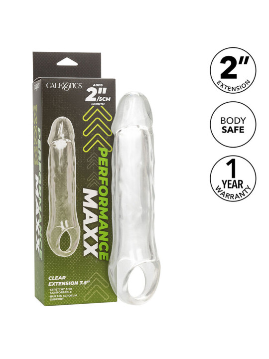 EXTENSIÓN TRANSPARENTE PERFORMANCE MAXX 7.5" REALISTA DE LA MARCA CALEXOTICS