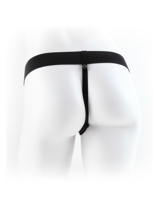 ARNÉS ESTRAP-ON 9 PULGADAS CON BOLAS 22.9CM NATURAL DE LA MARCA FETISH FANTASY SERIES