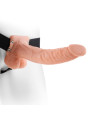 ARNÉS ESTRAP-ON 9 PULGADAS CON BOLAS 22.9CM NATURAL DE LA MARCA FETISH FANTASY SERIES