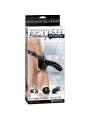 STRAP-ON NEGRO CON DILDO 25.5 CM Y ARNÉS DE CUERO DE LA MARCA FETISH FANTASY EXTREME