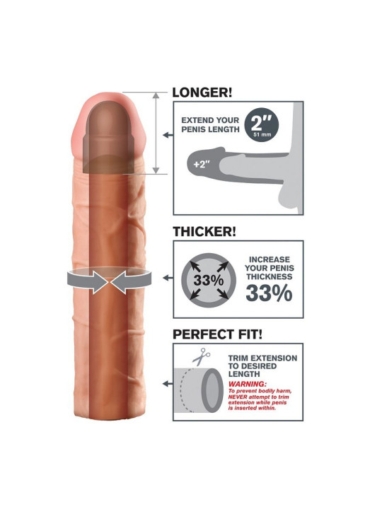 EXTENSIÓN PARA PENE FANTASY X-TENSIONS - AUMENTA LONGITUD Y GROSOR DE LA MARCA FANTASY X-TENSIONS