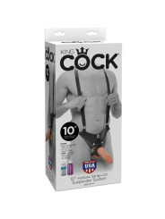 STRAP-ON DILDO HUECO 25.5 CM TIRANTES COLOR CARNE DE LA MARCA KING COCK