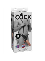 STRAP-ON DILDO HUECO 28 CM TIRANTES CARNE KING COCK DE LA MARCA KING COCK