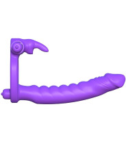 ANILLO DOBLE PENETRACIÓN CON VIBRADOR RABBIT SILICONA DE LA MARCA FANTASY C-RINGZ