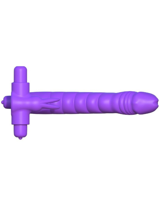 ANILLO DOBLE PENETRACIÓN CON VIBRADOR RABBIT SILICONA DE LA MARCA FANTASY C-RINGZ
