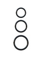 ANILLAS DE SILICONA TRIPLE PARA PENE Y TESTÍCULOS NEGRO DE LA MARCA FANTASY C-RINGZ