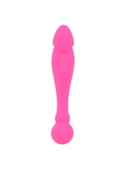 VIBRADOR DUAL SILICONA ROSA PLACER ANAL Y VAGINAL DE LA MARCA INTENSE FUN
