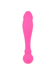 VIBRADOR DUAL SILICONA ROSA PLACER ANAL Y VAGINAL DE LA MARCA INTENSE FUN