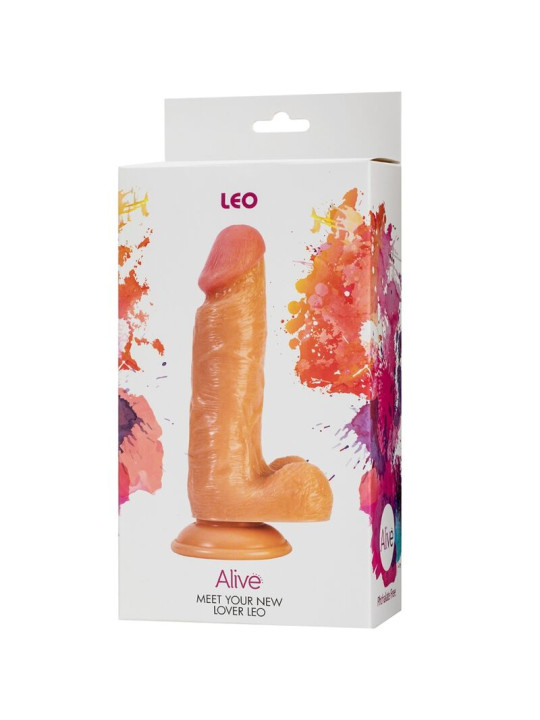 DILDO REALISTA LEO 17 CM CON VENTOSA - PLACER ANAL Y VAGINAL DE LA MARCA ALIVE