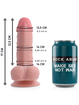 DUAL DENSITY PANZER DILDO REALISTA 17 CM -O- 4.46 CM DE LA MARCA ROCK ARMY