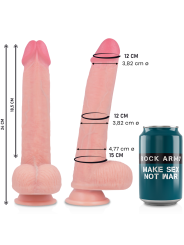 LIQUID SILICONE DILDO PREMIUM KINGCOBRA 24 CM -O- 4.77 CM DE LA MARCA ROCK ARMY