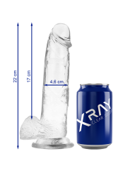 CLEAR DILDO REALISTA TRANSPARENTE 22 CM -O- 4.6 CM DE LA MARCA X RAY