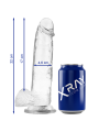 CLEAR DILDO REALISTA TRANSPARENTE 22 CM -O- 4.6 CM DE LA MARCA X RAY