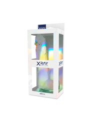 CLEAR DILDO REALISTA TRANSPARENTE 22 CM -O- 4.6 CM DE LA MARCA X RAY