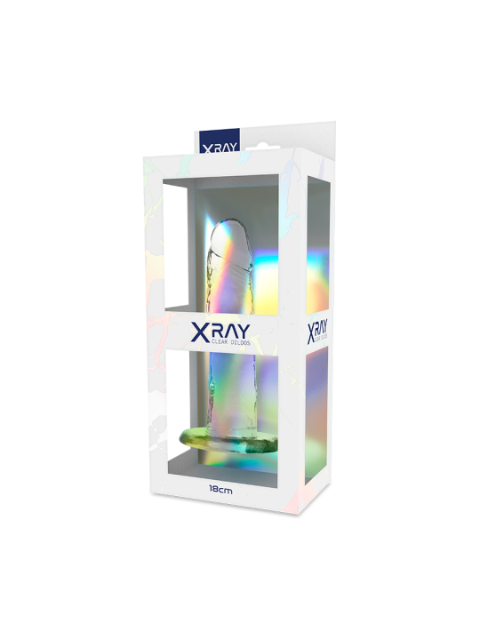 CLEAR DILDO TRANSPARENTE 18 CM -O- 4 CM DE LA MARCA X RAY