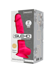 DILDO REALISTA SILICONA 23 CM CON VENTOSA FUCSIA DE LA MARCA SILEXD