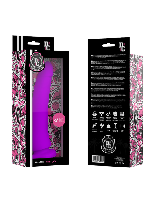 TOYS DILDO LILA SILICONA MEDICA 20 CM -O- 4 CM DE LA MARCA DELTACLUB