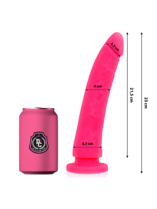 TOYS DILDO ROSA SILICONA MEDICA 23 CM -O- 4.5 CM DE LA MARCA DELTACLUB