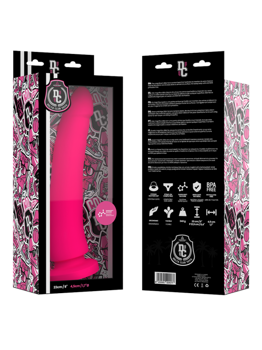 TOYS DILDO ROSA SILICONA MEDICA 23 CM -O- 4.5 CM DE LA MARCA DELTACLUB
