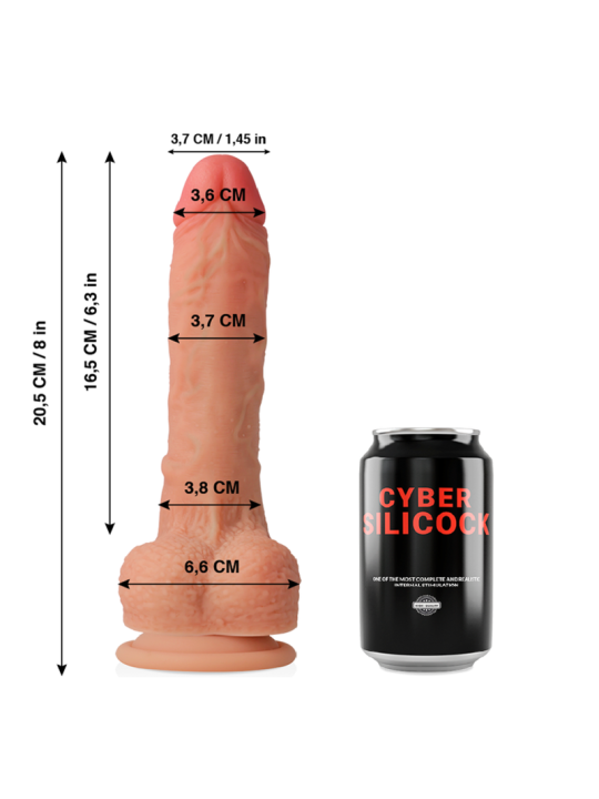 DILDO REALISTICO CONNOR SILICONA LIQUIDA 20.5 CM DE LA MARCA CYBER SILICOCK