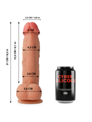 DILDO REALISTICO SILICONA LIQUIDA 21 CM CYBERSILICOCK DE LA MARCA CYBER SILICOCK