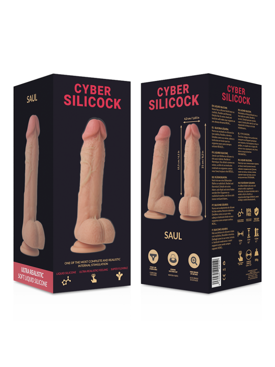 DILDO REALISTICO SILICONA LIQUIDA 21 CM CYBERSILICOCK DE LA MARCA CYBER SILICOCK
