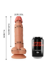 DILDO REALISTICO SILICONA LIQUIDA 18 CM CYBERSILICOCK DE LA MARCA CYBER SILICOCK