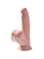 DILDO REALISTA 3D CON BOLAS OSCILANTES 15.2 CM DE LA MARCA KING COCK PLUS