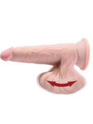 DILDO REALISTA 3D CON BOLAS OSCILANTES 15.2 CM DE LA MARCA KING COCK PLUS