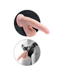 DILDO REALISTA 3D CON BOLAS OSCILANTES 15.2 CM DE LA MARCA KING COCK PLUS